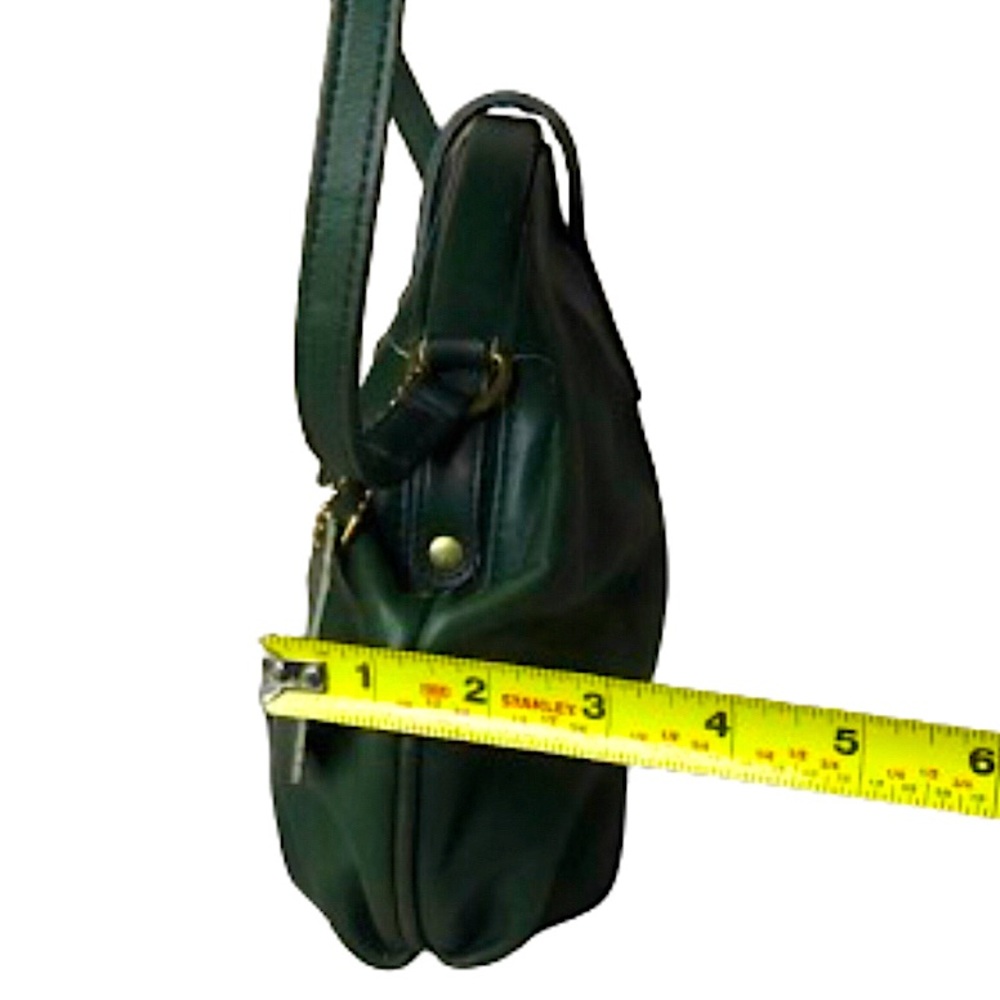 Vintage COACH Laurel Bottle Green Leather Hinged Clamshell Crossbody Bag 4117 - Picture 13 of 17
